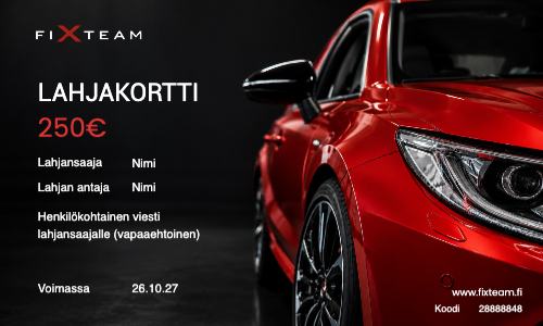 Lahjakortti ulkopinnat